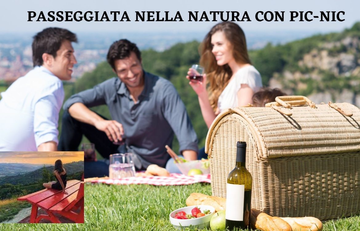 Passeggiata nella natura con pic-nic